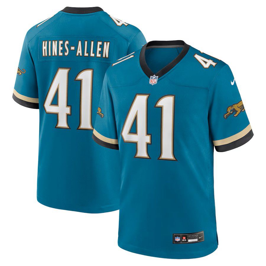 Men Jacksonville Jaguars #41 Josh Hines-Allen Green Nike Throwback Player Game NFL Jersey->jacksonville jaguars->NFL Jersey